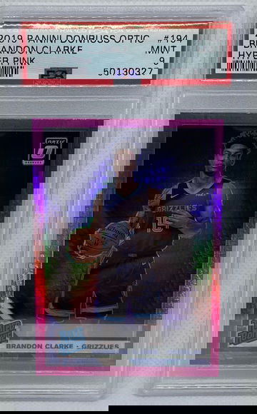 Brandon Clarke 2019-20 Donruss Optic Basketball Rated Rookie Pink Hyper Prizm PSA 9