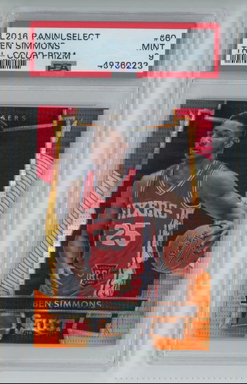 2016 Select 60 BEN SIMMONS Tri Color Prizm PSA 9 (POP 18) *Was BGS 9.5 True Gem*