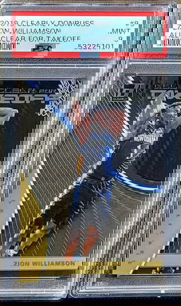 2019 ZION WILLIAMSON Panini Clearly Donruss All Clear for Takeoff PSA 9 Rookie #9