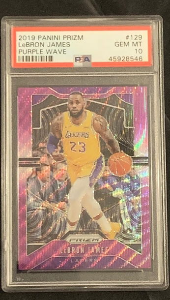 2019 Prizm Lebron James Purple Wave PSA 10