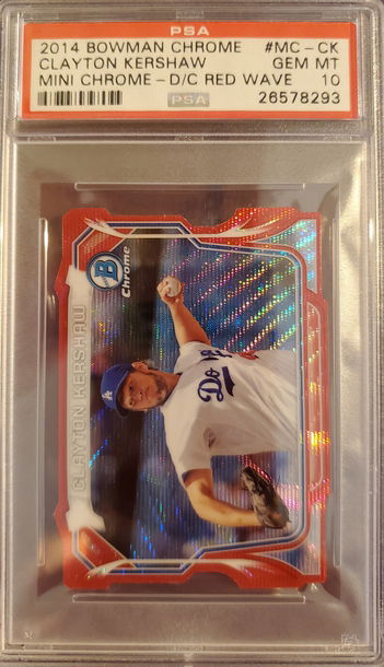 2014 Bowman Chrome Clayton Kershaw D/C Mini #/5