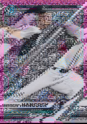 2021 Bowman Chrome Emerson Hancock #BCP-233 Pink Mojo Refractor 084/199