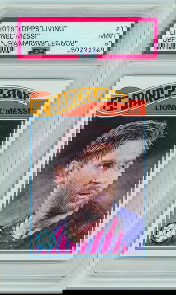 2019 Topps Living Set Lionel Messi UEFA Champions League #1 PSA 9