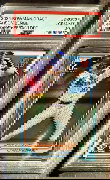 2024 Bowman Draft Carson Benge Refractor PSA 10