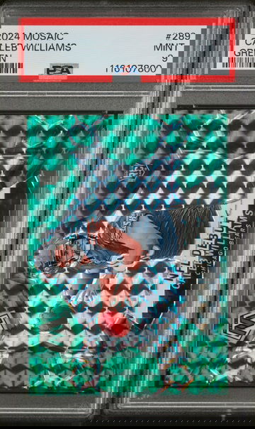 2024 Panini Mosaic NFL Debut Green Caleb Williams #289 RC Prizm PSA 9