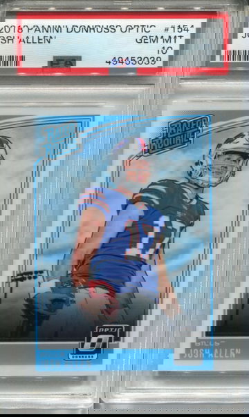 2018 PANINI DONRUSS OPTIC #154 JOSH ALLEN RC PSA 10 GEM MINT