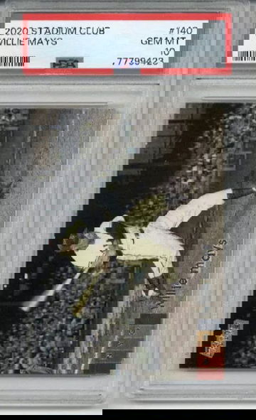 2020 TOPPS STADIUM CLUB #140 WILLIE MAYS CARD GIANTS PSA 10 LOW POP