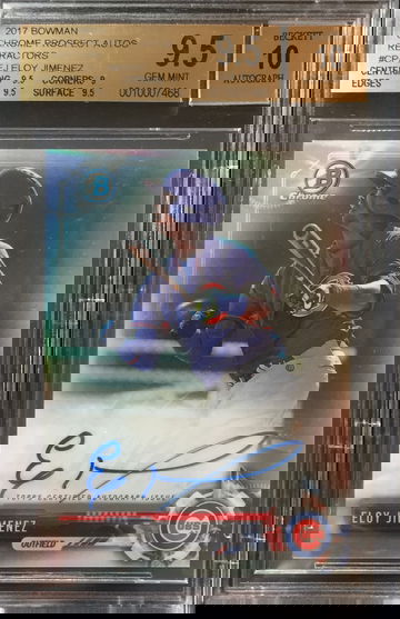 Eloy Jimenez 2017 Bowman Chrome Refractor Auto /499 BGS 9.5 Gem