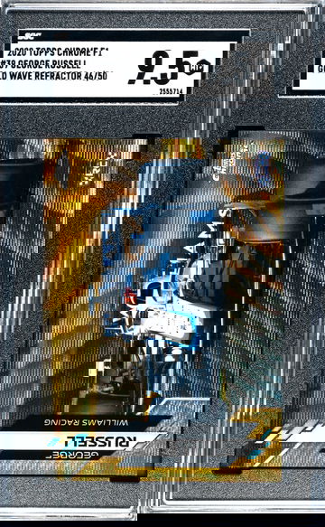 2020 Topps Chrome George Russell Rookie RC Car Gold Wave Refractor /50 Auto Mercedes  Formula 1 F1 SGC 9.5