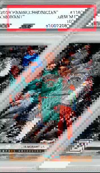 2019 PANINI CHRONICLES JA MORANT #116 ROOKIE RC GRIZZLIES PSA 10 GEM MT