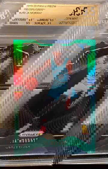 Ja Morant Prizm Green Quad 9.5's True Gem