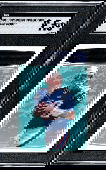 2008 TOPPS ROOKIE PROGRESSION TOM BRADY SGC 9.5 