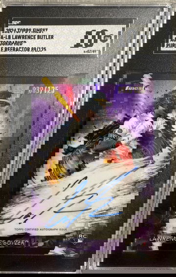 2024 TOPPS FINEST FA-LB LAWRENCE BUTLER AUTOGRAPHED PURPLE REFRACTOR