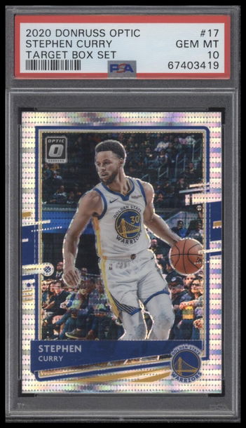 Stephen Curry 2022 Donurss Optic Target Box Set #17 PSA 10