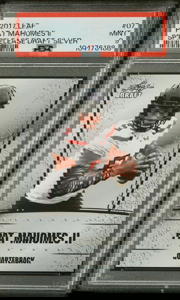 2017 Leaf Special Release Draft Silver Pat Mahomes II #07 PSA 9