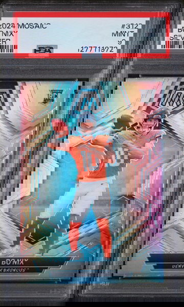 2024 Panini Mosaic Silver Bo Nix #312 PSA 9