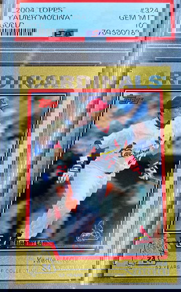 2004 Topps Gold Yadier Molina RC PSA 10