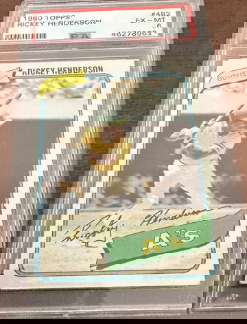 Rickey Henderson rookie PSA 6