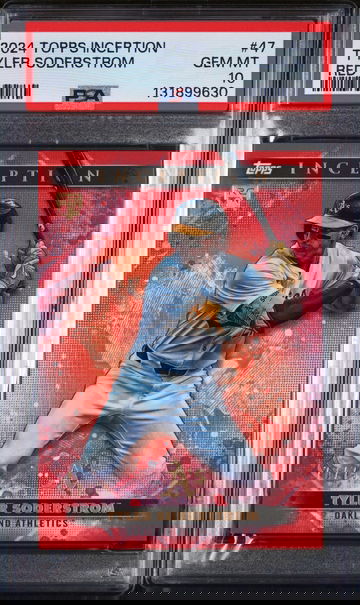 2024 Topps Inception Red Tyler Soderstrom #47 /25 PSA 10