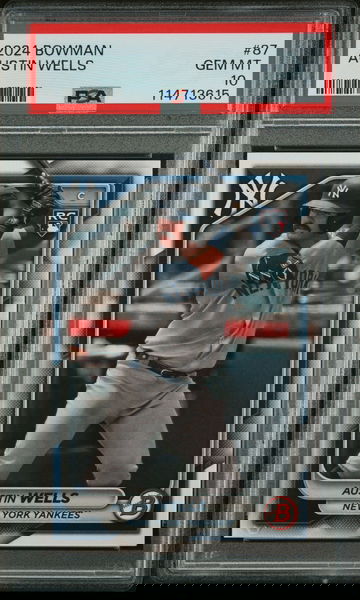 2024 Topps Bowman Austin Wells #87 RC PSA 10