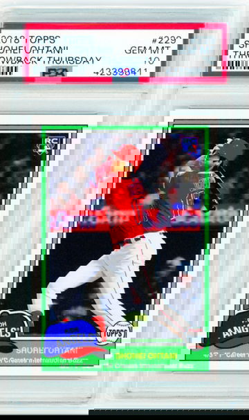 2018 Topps Throwback Thursday #229 Shohei Ohtani PSA 10