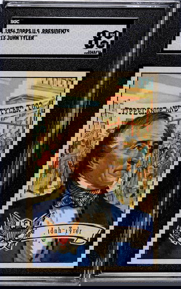 1956 Topps U.S. Presidents #13 John Tyler SGC 8 NM/MT