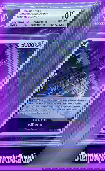 2024 One Piece Memorial TCG English Collection #EB01033 Blueno R BGS 10 Pristine