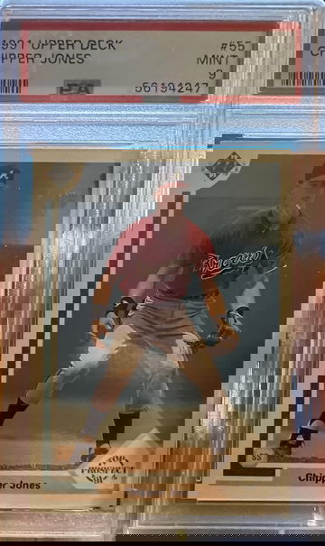 1991 Upper Deck Chipper Jones #55 PSA 9