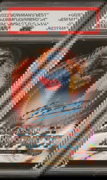 2022 Bowman’s Best Vladimir Guerrero Jr auto /50 PSA 10