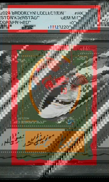 2024 Topps Brooklyn Collection Red Heston Kjerstad #AC-HK RC Auto /5 PSA 10