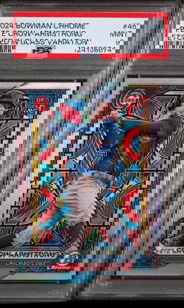 2024 Bowman Chrome Etched In Glass Variation Pete Crow-Armstrong #45 PSA 9