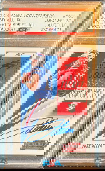 2018 Panini Contenders Josh Allen Rookie Auto PSA 10 AUTO 10