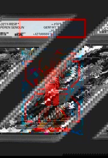 2021-22 Panini Prizm ALPEREN SENGUN RC Ice Parallel PSA 10