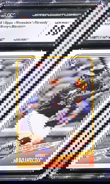 2024 TOPPS RONNY MAURICIO #100 Rookie limited print /1518 CGC 10