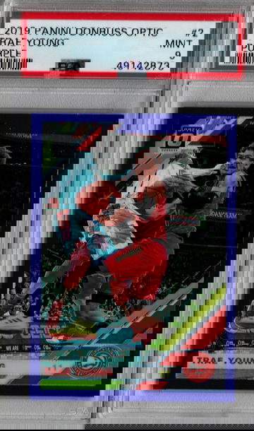 2019 Optic Trae Young PURPLE PSA 9