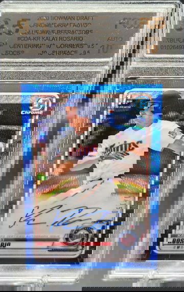 Kala'i Rosario 2020 Bowman Chrome Blue Wave Refractor Auto #/1500