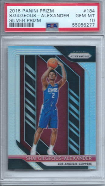 Shai Silgeous-Alexander 2018 Panini Prizm Silver PSA 10