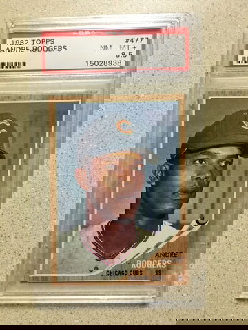 1962 Topps #477 Andre Rodgers PSA 8 . 5 NM-MT+ CUBS 9