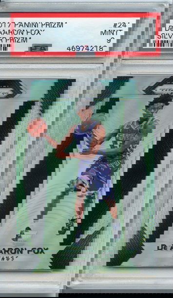 De'Aaron Fox Prizm Silver PSA 9