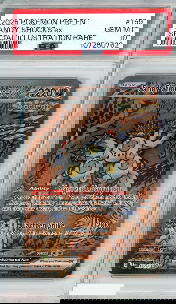 2025 POKEMON PRISMATIC EVOLUTIONS SANDY SHOCKS EX #159 SPECIAL ILL RARE PSA 10