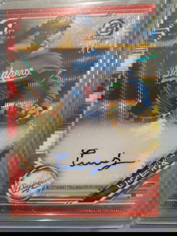 EDWIN UCETA 2019 BOWMAN CHROME RED WAVE AUTO #'D 4/5