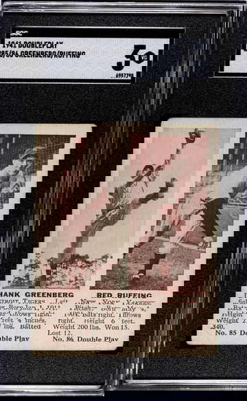 1941 Double Play Hank Greenberg Red Ruffing SGC 3