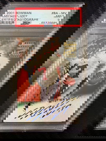2001 Bowman Michael Vick Certified Auto RC PSA Mint 9 POP 10
