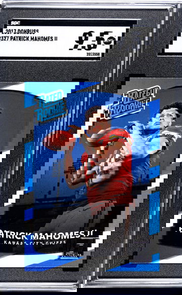 2017 Donruss #327 Patrick Mahomes SGC 9.5 MT+