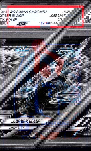 2024 Bowman Chrome U Cooper Flagg Black Wave PSA 10