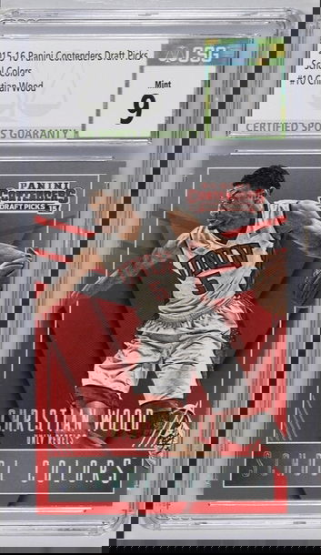 2015-16 Contenders DP School Colors Christian Wood Rookie Card CSG 9 Mint