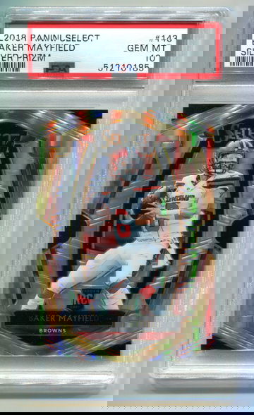 2018 Panini Select Premier Silver Prizm #143 Baker Mayfield RC PSA 10