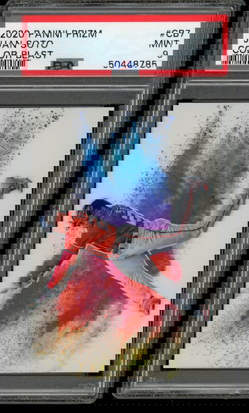 2020 Panini Prizm Color Blast #CB7 Juan Soto SSP PSA Mint 9