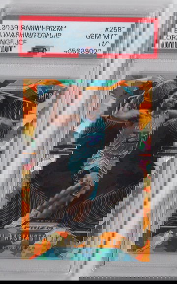 2019 Prizm Orange Ice PJ Washington Jr. PSA 10