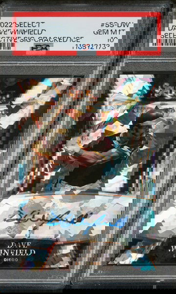 2022 Panini Select Selective Signatures Cracked Ice Dave Winfield #SS-DW /25 PSA 10